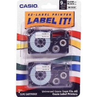  Casio XR 12WE2S 12mm Labeling Tape (Black on White 