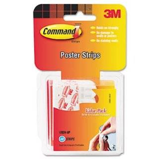 3M 17024VP Poster Adhesive Strip Value Pack, White, 48 Strips / Pack