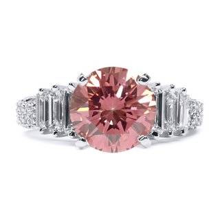  2.70 Ct Pink Diamond Engagement Ring: Jewelry