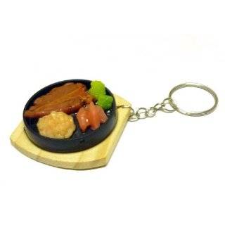  Japanese Fun: Realistic Mini Meal Plate Phone Charm: Toys 