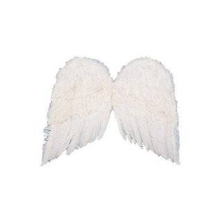  White Feather Angel Costume Wings with Halo: Clothing
