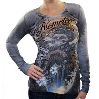   : REMETEE by Affliction Plague V Neck Graphic Mens T Shirt: Clothing