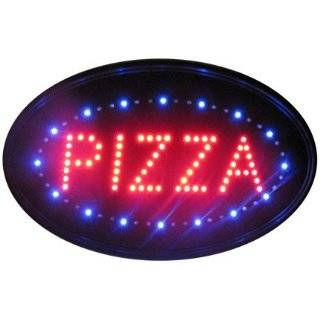   and Blue   Large 24 x 13 Oval Shaped LED Motion Business Light Sign