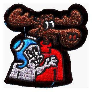 Rocky & Bullwinkle Embroidered Iron On or Sew On Patch