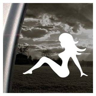  Truckers Mudflap Girl Vinyl Decal Sticker   Shiny Chrome 