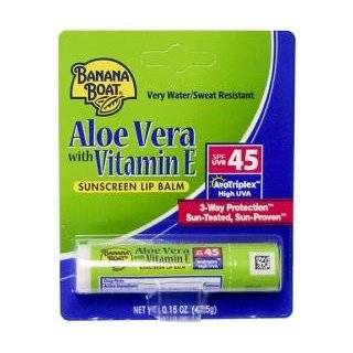   Aloe Vera with Vitamin E Sunscreen Lip Balm, SPF 45 .15 oz (4.25 g