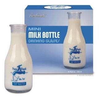  Accoutrements Mad Cow Mini Milk Bottle Drinking Glasses 
