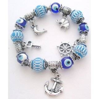  Glass Evil Eye Protection Bead: Home & Kitchen