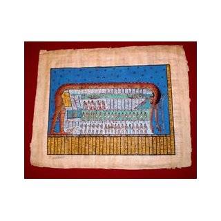 Egyptian Papyrus Painting of the Sky Goddess Nut (12 x 16)