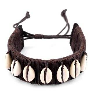 New brown cowrie shell hippie bracelet wristband by 81stgeneration