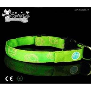  Ultra Light Me Up LED Dog Collar (Large, Green) Pet 