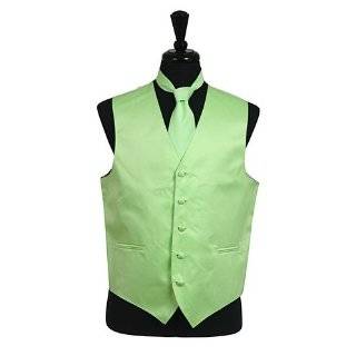   LIME GREEN Dress Vest and NeckTie Set for Suit or Tuxedo Clothing