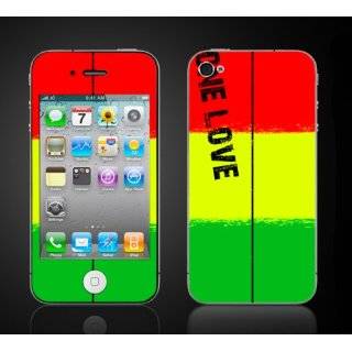 iPhone 4 Rasta #1 Reggae One Love Bob Marley Vinyl Skin kit fits 4th 
