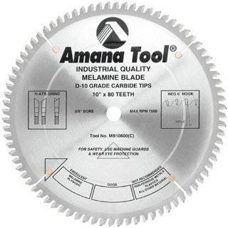 Amana Tool MB10800 Double Face Melamine 10 Inch x 80 Tooth H ATB 5/8 