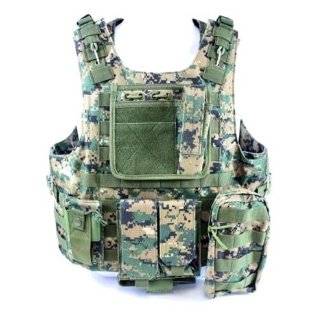 Diamond Tactical MOLLE StrikeForce Modular Plate Carrier Loaded w/ 6 