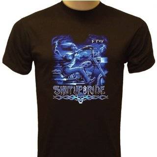 Shut Up And Ride Chopper T shirt, Skeleton Biker T shirt, Ghost Rider 