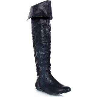  Bumper Edma Brown Thigh High Wedge Fold Over Boots: Shoes
