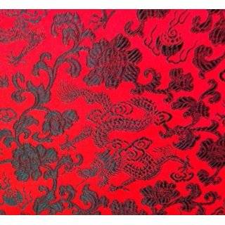  Chinese Brocade Satin Fabric (Dragon & Phoenix) Arts 