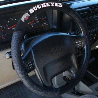  Ohio State Buckeyes Leather Steering Wheel Cover: Sports 
