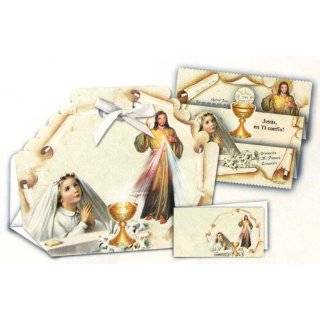 12 First Communion Bomboneiras, Thank You Cards, and Invitations with 