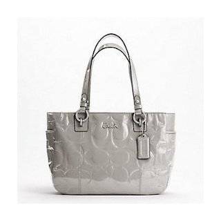 Coach Patent Embossed Signature Gallery Book Bag Purse Tote 17728 Gray