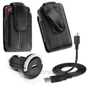 For TracFone / Net10 LG 800g Premium Case + Car Charger Adapter + USB 