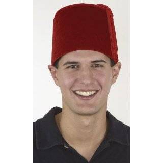  Red Fez Hat Costume Shriner Casablanca Moroccan Party 