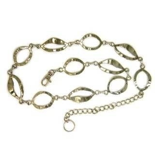  Oval Rings Ladys Chain Belt in Gold or Silver Clothing