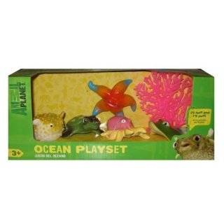 Animal Planet Ocean Playset with Blowfish, Starfish, Sea Turtle 