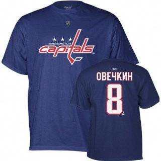 Alexander Ovechkin Capitals Reebok NHL Player T Shirt:  