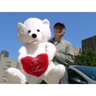 Giant 6 feet tall Big Plush Teddy Bear   Color: White   72 inches tall 
