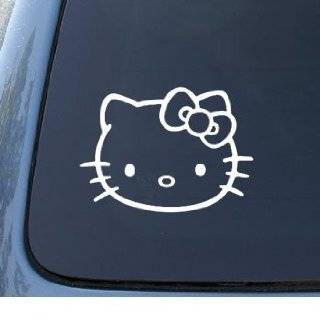  Huge Hello Kitty Face   12 White Sticker Decal   NOTEBOOK 
