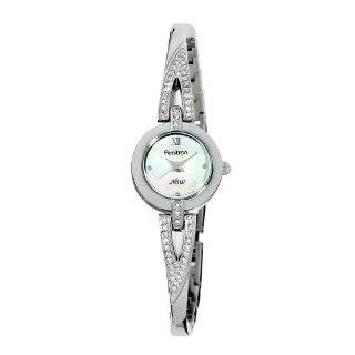   Crystal NOW Silver Tone Pink Dial Dress Bangle Bracelet Watch: Watches