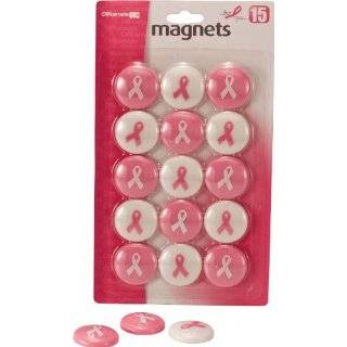 Officemate Breast Cancer Awareness Medium Size Magnets, Pack of 15 