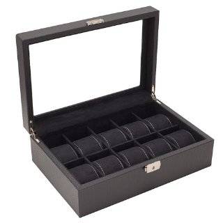  Solid Top Watch Case Display Storage box Chest Holds 10 Watches 