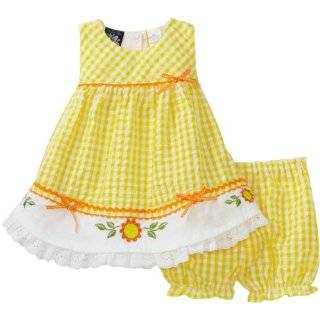    So La Vita Baby girls Infant Rose Print Dot Yoke Dress: Clothing
