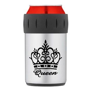 Queen Black Crown Pink Thermos can cooler by Admin_CP3103533