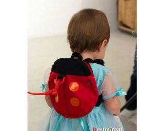 Baby Toddler Kids Boys Girls Children Walking Safety Rein Harness Ladybug Bag