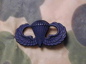 USA Denmark D 22 Hallmarked Subdued Airborne Basic Parachutist Jump Wings Badge