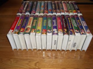 Lot Of 30 Disney VHS Masterpiece Collection Classic Movies Clamshell