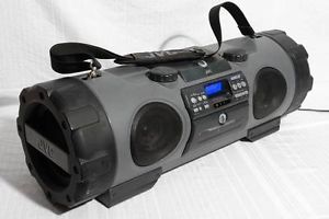 JVC RV NB1 Kaboom Ghetto Blaster Boombox CD Cassette Player Radio Powered Woofer