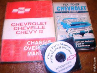 1965 Chevy Chevelle Malibu Nova Impala El Camino Corvette Shop Overhaul Manual