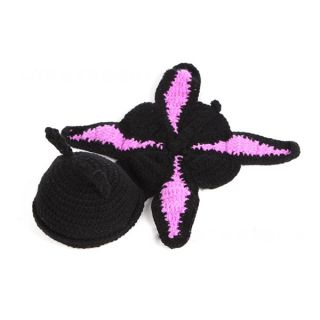 Cute Kids Baby Toddler Costume Butterfly Suit Photo Prop Knit Crochet Hat Cap