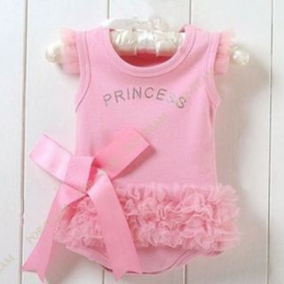 Kid Baby Girl Princess Short Top Suit Dress Costume Cloth Clothing 0 3Y TYA5