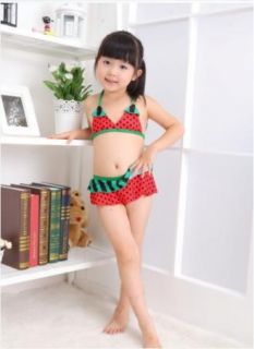 Girls Kids Watermelon Swimwear Tankini Swimsuit Bikini Bathing Sz 2 8Y Costume