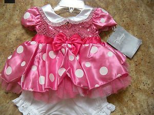 Infant Baby Girl Disney Store Minnie Mouse Costume Halloween Sz 3 6 MO