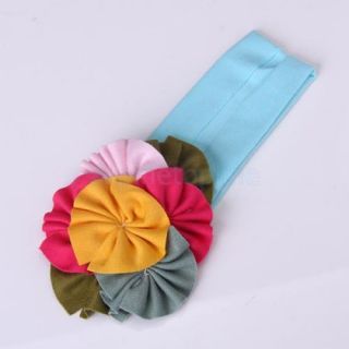 Hot Baby Girl Infant Toddler Lovely Colorful Flower Hair Band Cotton Headband