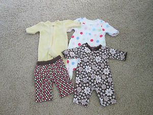 Lot 5 Pieces Baby Girl Clothes and Sleepers 0 3 3 6 Months Carters Gymboree
