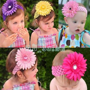 Cute 14 Style Color Baby Boy Girl Kid Toddler Headband Hair Bows Flower Clip