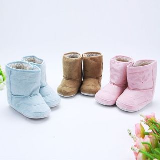 Toddler Baby Kid Warm Snow Boot Infant Thicken Lamb in Tube Shoes Non Slip Sole